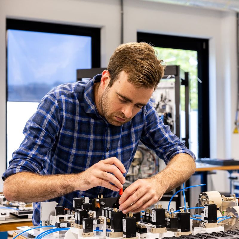 Mechatronics-engineer at work